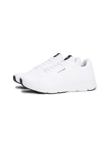 Tommy Hilfiger MODERN COMFORT RUN KNIT Sneaker, Freizeitschuh, Halbschuh, Schnürer mit weich gepolstertem Schaftrand weiß 44 EU