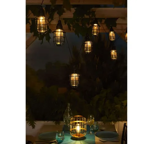 Luxform Solar LED Garten Lichterkette Corsica 2,2m - Weihnachtsbeleuchtung mit 10 fest integrierten LED-Leuchten, solarbetrieben und ideal für stimmungsvolle Outdoor-Dekoration, 6 Stunden Leuchtdauer und IP44 Schutzart.