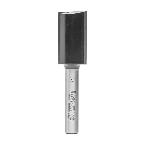 ENT 10998 Nutfräser HW, 19 mm Durchmesser für präzises Fräsen - Fräswerkzeug für Weich- und Hartholz mit 2+1 Schneiden, ideal zum Nuten und Bohren. Mit Hartmetall-Bohrschneide für exakte Ergebnisse in Holzwerkstoffen.