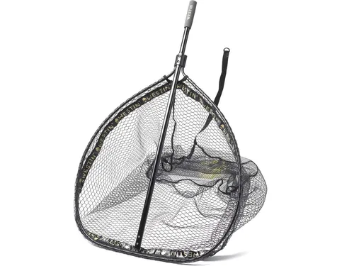Westin W3 CR Landing Net XL - Angelkescher für Hecht, Zander, Waller & Karpfen - Angelnetz mit gummiertem knotenlosem Netz, ideal für Raubfischangeln. Robuster, leichter Griff aus EVA und Netzmaße von 70x85x80 cm.