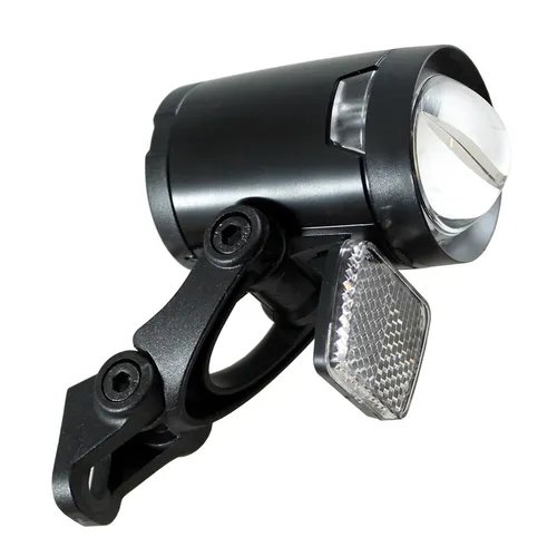 Herrmans H-Black Pro E-Bike Scheinwerfer 200 Lumen - Fahrradbeleuchtung mit bis zu 200 Lumen, wasserbeständig und ideal für E-Bikes, sorgt für Sicherheit bei Nachtfahrten.