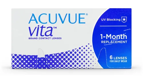 Johnson & Johnson Acuvue Vita Monatslinsen (6er Pack) mit UV-Schutz - Kontaktlinsen mit überlegenen Tragekomfort für den ganzen Monat, dank innovativer Materialeigenschaften und Technologien.
