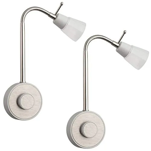 SEBSON LED Steckdosenleuchte - 2x dimmbare 2W Lampen - Steckdosenlampen mit warmweißem Licht (160lm), ideal für gemütliche Beleuchtung in Innenräumen. Flexibel einsetzbar und energieeffizient.