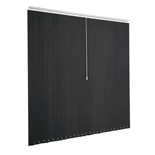 Ventanara® Lamellenvorhang anthrazit 200 x 180 cm - Jalousien, hochwertige vertikale Lamellen in Anthrazit, einfach zu installieren und ideal für Wohnzimmer, Schlafzimmer oder Büro.