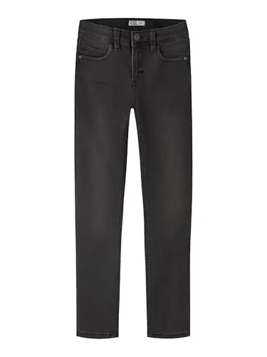Name It Slim-fit-Jeans Silas schwarz 116 - Slim-fit Kinderjeans in Schwarz, aus 71% Baumwolle für hohen Tragekomfort und elastischem Anteil für optimale Bewegungsfreiheit.