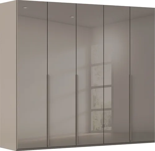 Drehtürenschrank RAUCH Montclar – Fango, 251x223x60 cm, hochwertig & funktional - Bestseller Kleiderschrank aus Holzwerkstoff mit 9 variablen Einlegeböden und 3 Kleiderstangen. Zeitloses Design, Made in Germany, ideal für stilvolle Ordnung in Ihrem Zuhause.