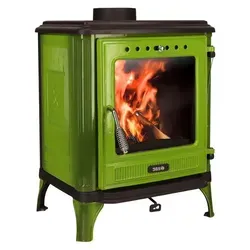 365® Kaminofen Ferrox 55 – 7 kW Gusseisen in Grün - Kompakter Gussofen mit 7 kW Nennwärmeleistung und 83 % Wirkungsgrad. Ideal für verschiedene Wohnräume, mit emaillierter Oberfläche und sicherer Verbrennungstechnik.