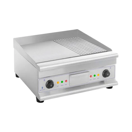 Royal Catering Elektrogrill Doppelgrill 6400 W - Doppelgrillplatte für Gastronomie und Zuhause, leistungsstark mit 6400 W für gleichmäßiges Grillen und hohe Effizienz.