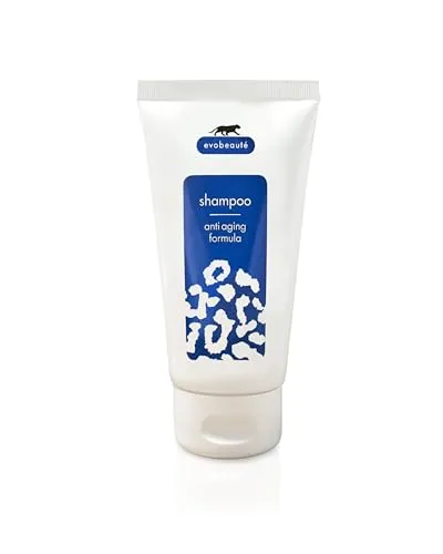 EvoHair Shampoo Anti Aging Formula - 150 ml - Hochwertiges Shampoo für volleres Haar mit pflegenden Inhaltsstoffen wie Arginin und Kreatin. Ideal zur sanften Reinigung und zur optimalen Pflege der Kopfhaut. MADE IN GERMANY für höchste Qualität.