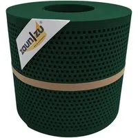 zaun|zu® Sichtschutz Rille Gelocht Quadrat-Muster für Doppelstabmatten - Grün 26m - Gartenzäune: Moderner Sichtschutzstreifen mit Quadrat-Lochmuster, einfache Montage ohne Clips und perfekte Passform für handelsübliche Doppelstabmattenzäune.