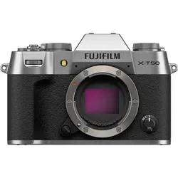 FUJIFILM X-T50 Body Silber - Kompakte spiegellose Systemkamera mit X-Trans CMOS 5 Sensor, integrierter Bildstabilisierung und 20 Filmsimulationen