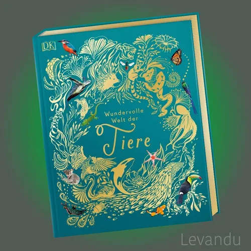 Wundervolle Welt der Tiere: Tierbilderbuch für die ganze Familie - Hörbücher - Hochwertig ausgestattet mit Lesebändchen, Goldfolie und Goldschnitt für unvergessliche Familienmomente. Ideal für Kinder ab 5 Jahren.