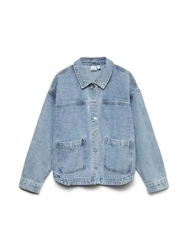 Jamie Denim Shacket - Hellblauer Denim von Vero Moda - Funktionsjacke aus atmungsaktivem Baumwoll-Polyester-Mix, ideal für einen lässigen Look und vielseitig kombinierbar für jede Jahreszeit.