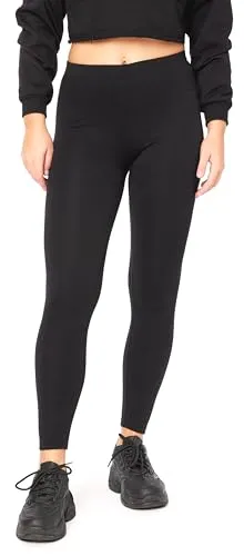 Bellivalini Damen Thermo Leggings Gefüttert für Winter Warme Apre Ski BLV50-320 (Schwarz, XXL)