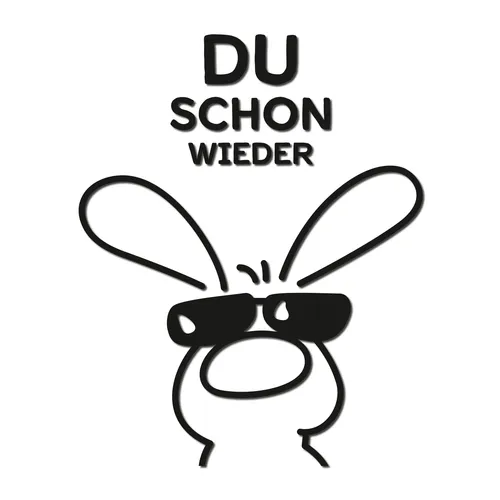 Deko Aufkleber Toilettendeckel Badezimmer lustig Folie Du schon wieder  K153-13