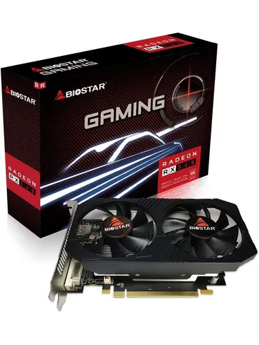 Biostar RX 560 4GB GDDR5 Grafikkarte - Gold - Grafikkarten für Gamer: Radeon RX 560 mit 4 GB GDDR5, 7680 x 4320 Pixel Auflösung und aktivem Kühlsystem für herausragende Leistung in Spielen.
