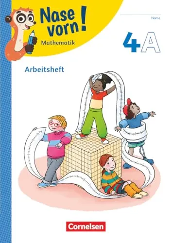 Nase vorn! - Lehrwerk für Mathematik - Ausgabe 2023 - 4. Schuljahr: Arbeitsheft - Teil A und B - Mit Kartonbeilagen und digitalen Medien