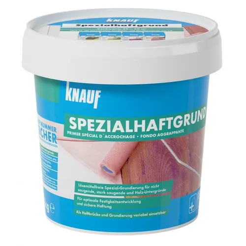 Knauf Spezialhaftgrund 1 kg - Haftgrundierung für Innen und Außen - Dichtmaterialien, leistungsstarke Haftgrundierung für optimale Haftung auf Wand und Boden, ideal für Renovierungsprojekte.
