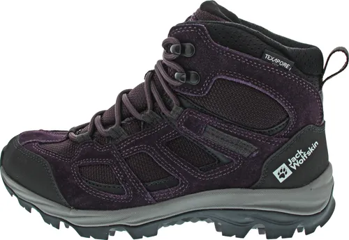 Jack Wolfskin Damen Vojo 3 Texapore Mid Outdoorschuhe - Purple Grey, 37.5 EU - Wanderschuhe für Damen mit wasserdichter TEXAPORE-Membran, ideal für Tageswanderungen im Mittel- und Hochgebirge. Atmungsaktiv und mit dämpfender Sohle für optimalen Komfort auf langen Strecken.