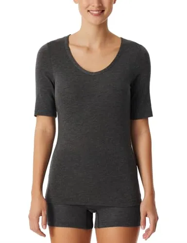 Schiesser Damen T-Shirt Kurzarm Unterhemd - Premium Warming - Hochwertiges kurzärmeliges Unterhemd für Damen von Schiesser, ideal für angenehme Wärme und Komfort im Alltag.