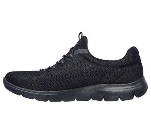 Skechers Damen Summits Sneaker Schwarz 980, 39 EU - Damen-Sneaker mit leichtem, atmungsaktivem Material für optimalen Tragekomfort und Style im Alltag.