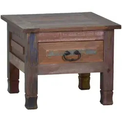MiaMöbel Beistelltisch Cancun - Shabby Chic aus massivem Pinienholz - Beistelltisch fürs Wohnzimmer, robust und langlebig, im bunten Shabby Chic Stil, pflegeleichte lackierte Oberfläche, bereits vollmontiert für sofortigen Einsatz.