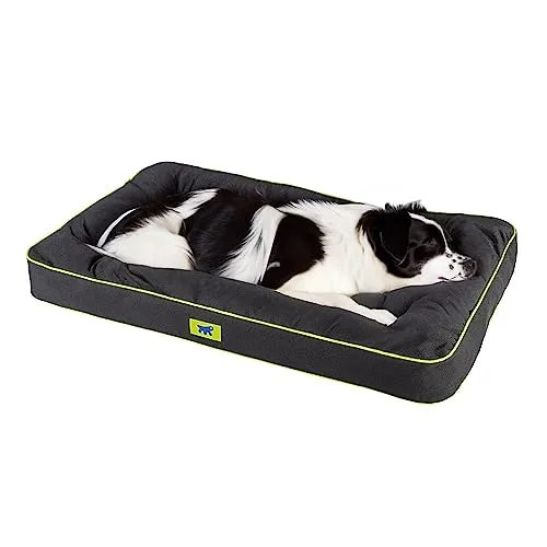 FERPLAST Tappetino per Cani - Cuccia Ortopedica per Cani Grande - Materassino per Cani - Impermeabile e Antigraffio - Cuccia per Cani Morbida - Polo, 95 x 60 x h 8 CM, NERA