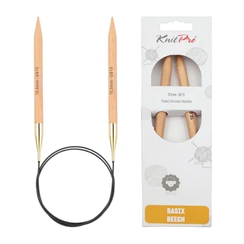KnitPro Basix Beech Rundnadeln 32" (80cm) | 10mm