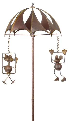 Moritz Gartenstecker Windspiel Mäuse Karussell - Gartenverzierungen mit einzigartigem Karussell-Design, bringt Freude und Bewegung in Ihren Garten.