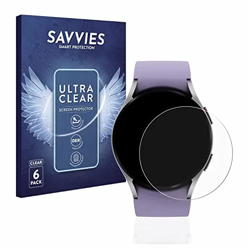 Savvies 6 Stück Schutzfolie für Samsung Galaxy Watch 5 (40mm) Displayschutz-Folie Ultra-Transparent