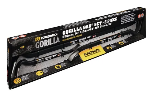 Gorilla Bar Brecheisen Satz, 3-teilig, 14", 24", 36" - Sonstige Handwerkzeuge, hochwertiger Stahl für maximale Langlebigkeit und Kraftübertragung, ideal für Profi-Handwerker und DIY-Projekte.