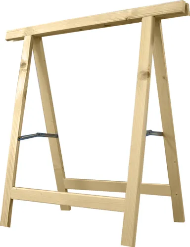 Klappbock Nadelholz 75 x 75 cm - Arbeitsbock aus Nadelholz, stabil und klappbar für platzsparende Lagerung, ideal für Handwerksprojekte und Baustellen.