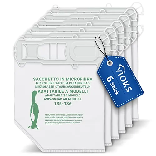 VIOKS Staubsauger Beutel SET 6x / Ersatz für Vorwerk Kobold 135 Staubsaugerbeutel - Vorwerk Staubsaugerbeutel 135/136 VK & Vacuum Bags für Staubsauger Vоrwеrk/Zubehör für Staubsauger mit Beutel