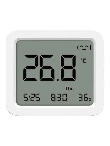 Xiaomi Smart Temperature and Humidity Monitor 3 - Wetterstation für den Heimgebrauch mit Bluetooth-Verbindung, präziser Messung von Temperatur und Luftfeuchtigkeit, ideal für ein gesundes Raumklima.