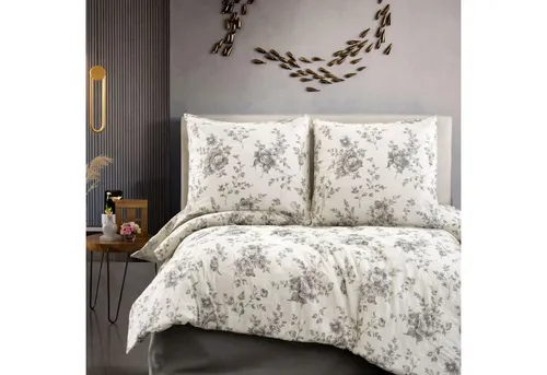 ZIRVEHOME Bettwäsche 135x200 cm - 2-teiliges Set aus 100% Baumwolle - Hochwertiges Bettwäsche-Set mit Bettbezug 135x200 cm und Kissenbezug 80x80 cm. Zeitloses florales Design für eine entspannende Schlafumgebung. Pflegeleicht und angenehm für jede Jahreszeit.