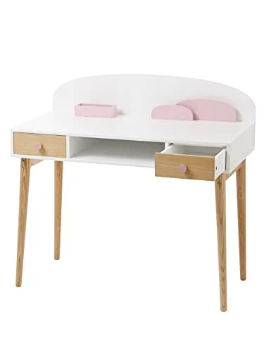 vertbaudet Kinderschreibtisch KONFETTI - Moderner Kinderschreibtisch "KONFETTI" aus MDF, ideal für kreative Arbeitsplätze. Mit 2 Schubladen und Fächern für optimale Organisation. Maße: 100 x 51,5 x 94,5 cm.
