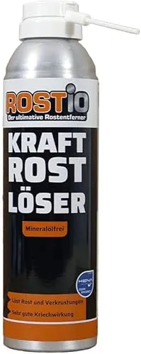 Rostio Kraft Rostlöser Spray | Extrem Kraft Profi Rostlöser für Schrauben | Muttern | Auto | Fahrrad (1 Stück)