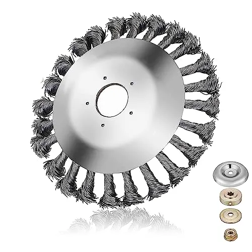 XZEIT Unkrautbürste Freischneider - Hochwertige Wildkrautbürste für Motorsense - 200 * 25,4mm Bohrung - Drahtbürste Freischneider für effektiven Unkrautentfernung, Drahtbürste Freischneider