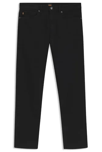BOSS Herren Re.Maine BC-C Maine Schwarze Regular-Fit Jeans - Jeans in Regular Fit aus bequemem Stretch-Denim, ideal für den Alltag mit seitlichen Taschen und geradem Beinverlauf.