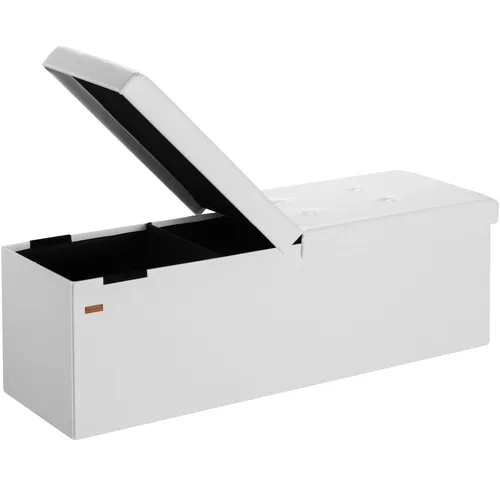 Casaria Sitztruhe - Klappbar und Gepolstert - Sitzbank mit 130L Stauraum, klappbarem Deckel und bequemer Polsterung, ideal für Flur oder Schlafzimmer. Platzsparend und pflegeleicht.