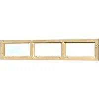 Skan Holz Oberlicht 147 x 30 cm Natur - Zubehör für Carports, feststehendes Oberlicht mit Echtverglasung für zusätzliche natürliche Lichtquelle und ansprechendes Design. Maße: 147 x 30 cm.
