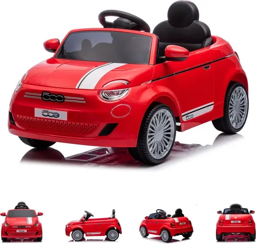 Chipolino Kinder Elektroauto Fiat 500 mit Fernbedienung - Elektrofahrzeug für Kinder ab 3 Jahren, lizenziert von Fiat. Mit Fernbedienung, Sicherheitsgurt und Musikanschlüssen sorgt es für sicheren Fahrspaß und Unterhaltung.
