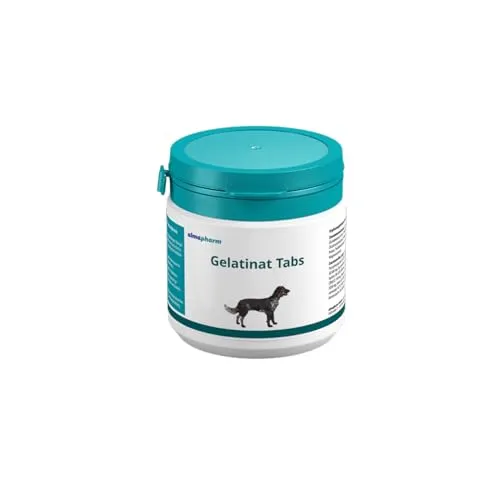 almapharm Gelatinat für Hunde 125 Tabletten - Tiergesundheit - Unterstützt den Knorpelaufbau mit Glucosamin und Chondroitinsulfat, ideal für ältere und heranwachsende Hunde.