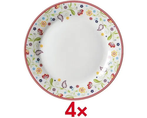 Ritzenhoff & Breker Speiseteller Shanti, (4 St), Ø 27 cm, spülmaschinengeeignet