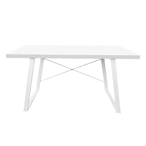 SVITA Schreibtisch INDUSTRIAL - Zeitloser Design-Tisch in Weiß - Kinderschreibtische mit modernem Kufengestell, ideal für kreative Lernumgebungen und langlebig durch hochwertige Materialien.