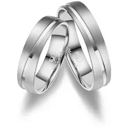 MARRYA Partnerring Edelstahl Ringe Trauringe Eheringe Partnerringe silberfarben 52