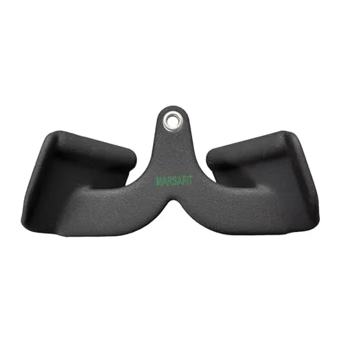 MARSAFIT Home Gym Fitness Rowing T-bar V-bar Pulley Cable Machine Attachments Bicep Curl Tricep Lat pulldown Bar Back Strength Training Handle Grips Lat Pull Down Bar Press Down Exercises (Length 9")