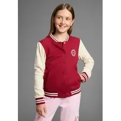 KANGAROOS College-Jacke für Mädchen, Gr. 164/170 - Funktionsjacke aus 100% Baumwolle, mit weichem Tragekomfort und lässigem Look, ideal für Sport und Freizeit. Praktische Eingrifftaschen und stylische Stickerei runden das Design ab.