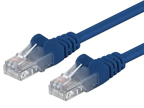 PremiumCord Netzwerkkabel, Ethernet, LAN & Patch Kabel Cat6, UTP, Schnell flexibel & Robust RJ45 Kabel 1Gbit/S, AWG 26/7, Kupferkabel 100 Prozent Cu, Blau, 0, 25m