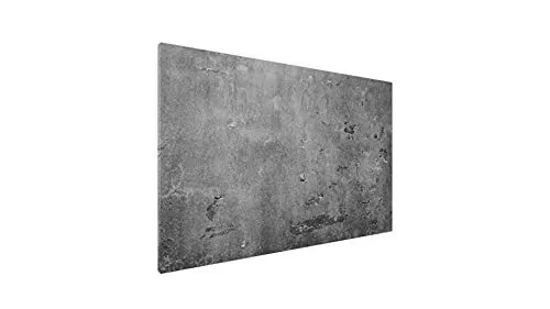 ALLboards Magnettafel MetalBoards 60 x 40 cm - Präsentation: Rahmenlose Magnetwand in Betonmauer-Optik, magnethaftend und abwischbar. Ideal für kreatives Arbeiten und Dekoration.